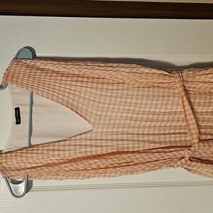 Sleeveless Square Patterned Dress